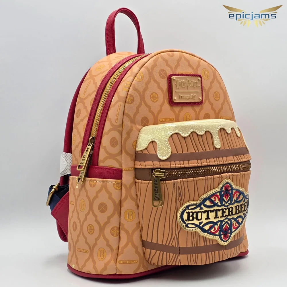 Loungefly Exclusive Harry Potter Butterbeer Figural Brown Mini Backpack New